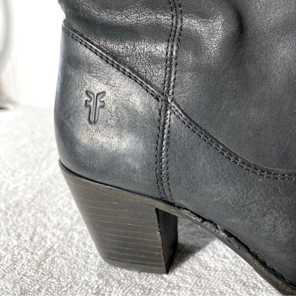 Frye Black Leather Jackie Button Short Western Style Boots Ankle Boots 7.5 - Picture 13 of 14
